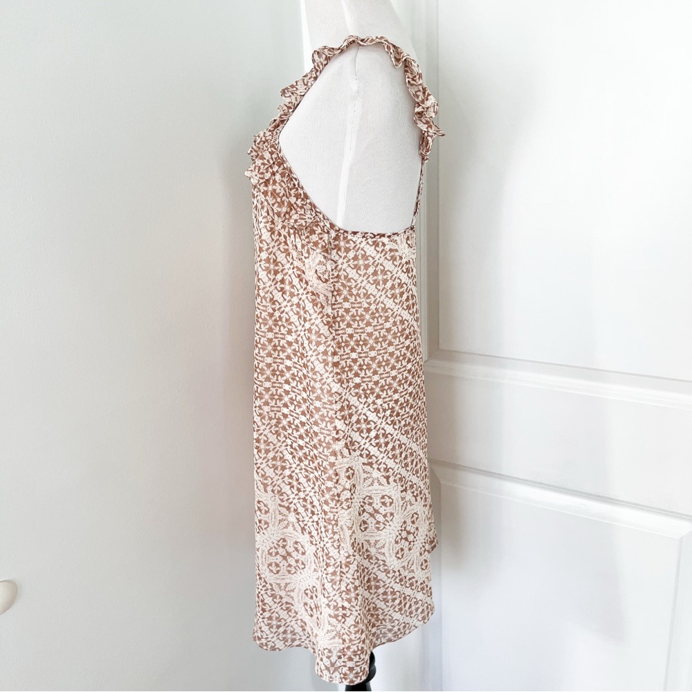 Bcbgeneration Cream And Brown Patterned Mini Dress - image 2